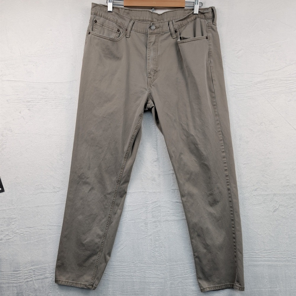 Levi Jeans Men's 38x34 Tan Khaki 541 Athletic Taper Stretch Workwear White Tab